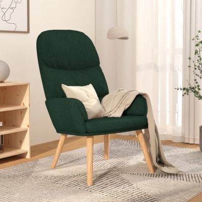 Gossi scaun de relaxare, verde inchis, material textil