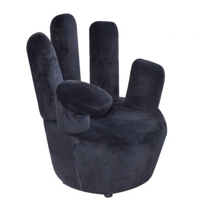 Gossi scaun model mana, negru, catifea