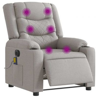 Gossi scaun reclinabil electric pentru masaj cloud grey fabric