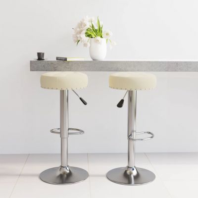 Gossi scaune de bar, 2 buc., crem, material textil