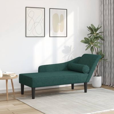 Gossi sezlong cu perne, verde inchis, material textil