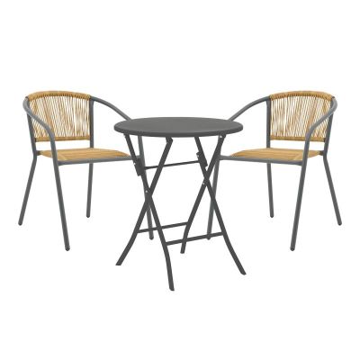 Set masă și scaune de exterior, 3 Piese, Model Albero-Lindaria, Antracit