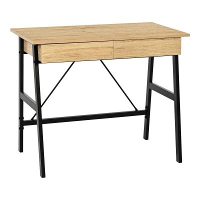 Birou cu sertare Lione, Pako World, Stejar, 90x50x75 cm