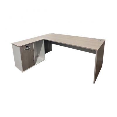 Birou de colt Armadi I, Pako World, Sonoma-Alb, 180x80x75 cm