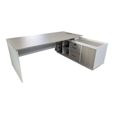 Birou de colt Armadi, Pako World, Sonoma-Alb, 200x80x75 cm
