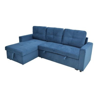 Coltar reversibil extensibil Felia, Pako World, Albastru, 225x148x81 cm