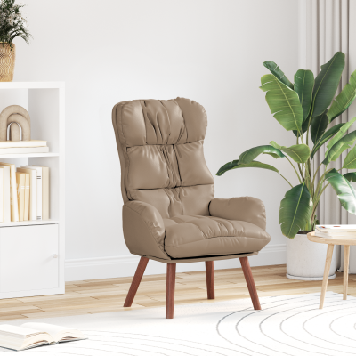Fotoliu relaxant Gossi cappuccino din piele artificiala