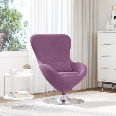 Fotoliul cu oua Gossi catifea violet