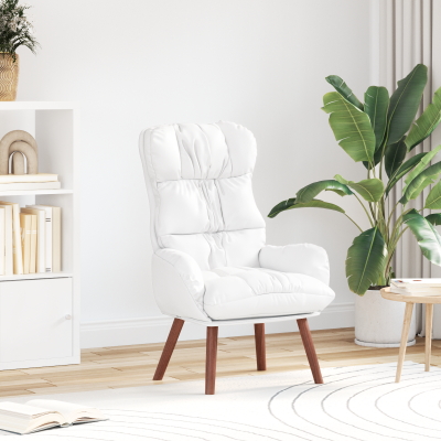 Fotoliul relaxant Gossi din piele sintetica alba