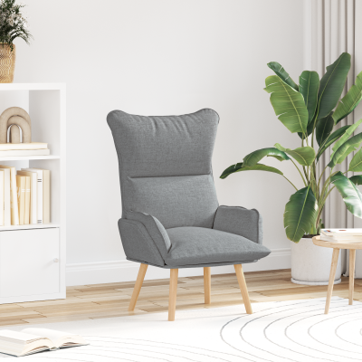 Fotoliul relaxant Gossi gri deschis din tesatura