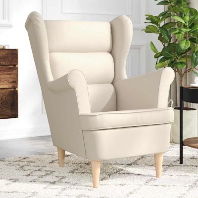 Gossi fotoliu, alb, 74x84x100 cm, panza textil