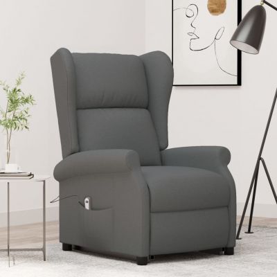 Gossi fotoliu cu ridicare, gri inchis, textil