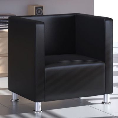 Gossi fotoliu cub din piele ecologica neagra