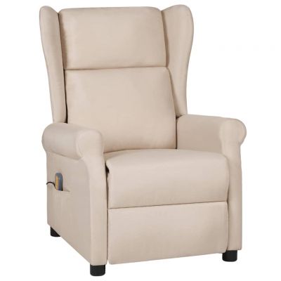 Gossi fotoliu de masaj, crem, material textil