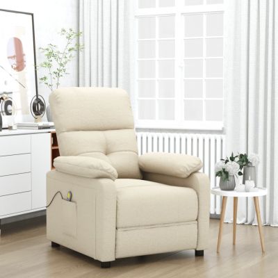Gossi fotoliu de masaj, crem, material textil