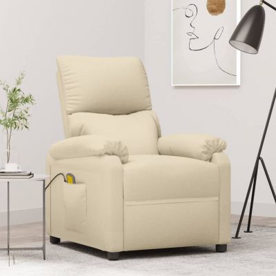 Gossi fotoliu de masaj, crem, material textil