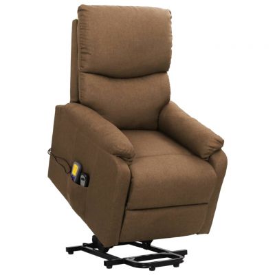 Gossi fotoliu de masaj cu ridicare, gri taupe, material textil