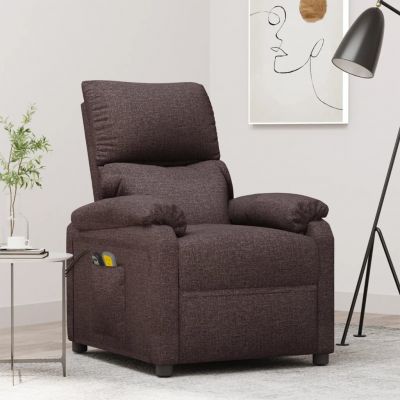 Gossi fotoliu de masaj electric, maro inchis, material textil