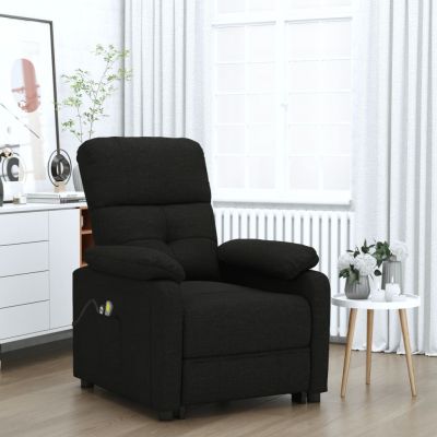 Gossi fotoliu de masaj electric rabatabil, negru, textil