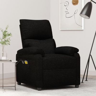 Gossi fotoliu de masaj electric rabatabil, negru, textil