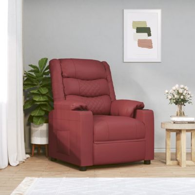 Gossi fotoliu de masaj electric, rosu vin, piele ecologica