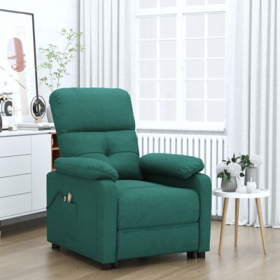 Gossi fotoliu de masaj electric, verde inchis, material textil