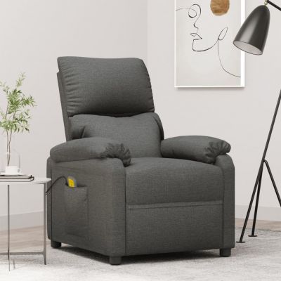 Gossi fotoliu de masaj, gri inchis, material textil