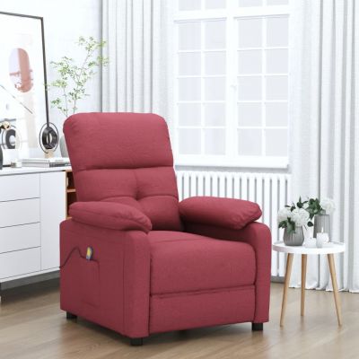 Gossi fotoliu de masaj, rosu vin, material textil