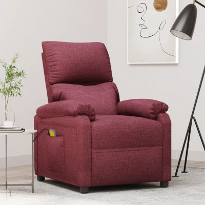 Gossi fotoliu de masaj, rosu vin, material textil