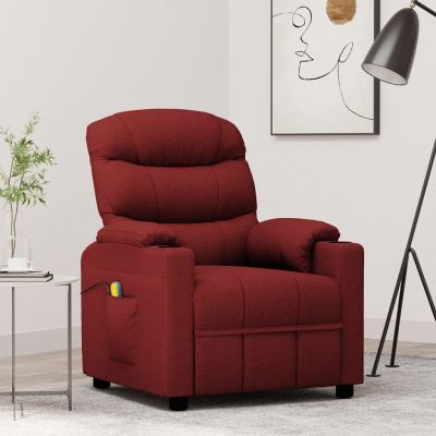 Gossi fotoliu de masaj, rosu vin, material textil