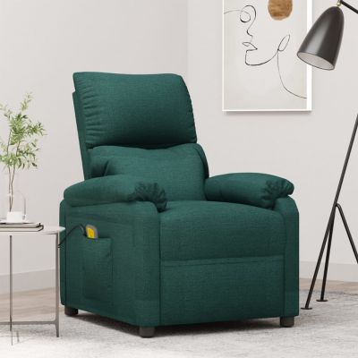 Gossi fotoliu de masaj, verde inchis, material textil