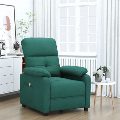 Gossi fotoliu de masaj, verde inchis, material textil