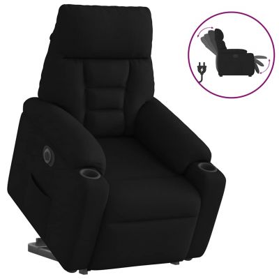 Gossi fotoliu electric rabatabil cu ridicare, negru, textil