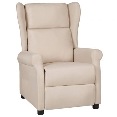 Gossi fotoliu rabatabil, crem, material textil