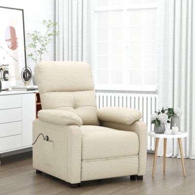 Gossi fotoliu rabatabil electric, crem, material textil