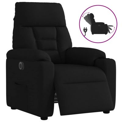 Gossi fotoliu rabatabil electric, negru, material textil