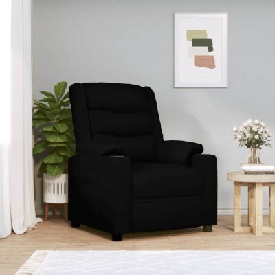 Gossi fotoliu rabatabil electric, negru, piele ecologica