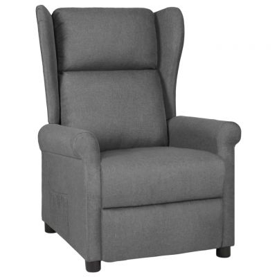 Gossi fotoliu rabatabil, gri deschis, material textil