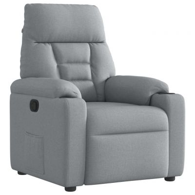 Gossi fotoliu rabatabil, gri deschis, material textil