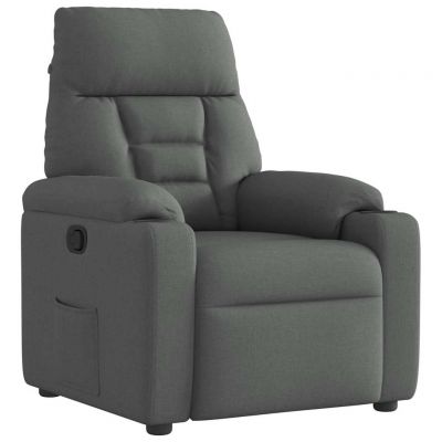 Gossi fotoliu rabatabil, gri inchis, material textil