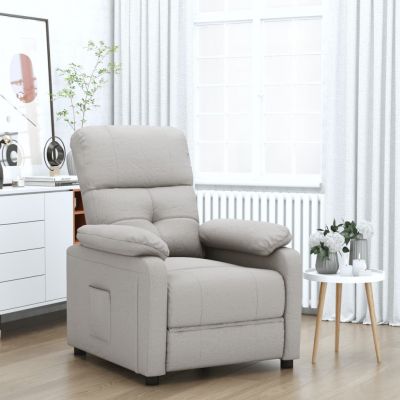 Gossi fotoliu rabatabil, gri taupe, material textil
