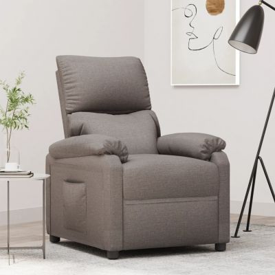 Gossi fotoliu rabatabil, gri taupe, material textil