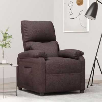 Gossi fotoliu rabatabil, maro inchis, material textil