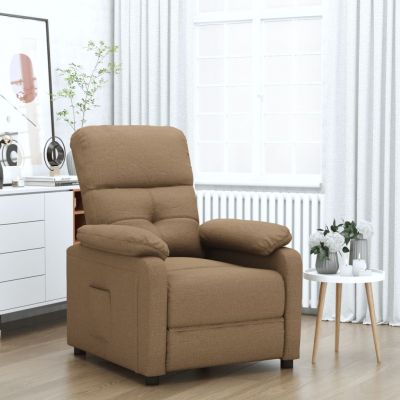 Gossi fotoliu rabatabil, maro, material textil