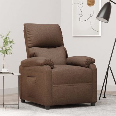 Gossi fotoliu rabatabil, maro, material textil