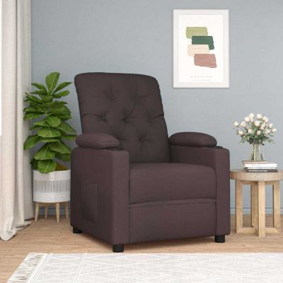 Gossi fotoliu rabatabil, maro, material textil