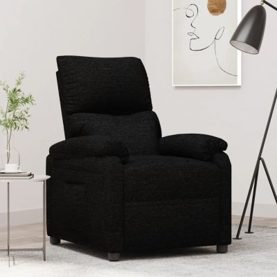 Gossi fotoliu rabatabil, negru, material textil