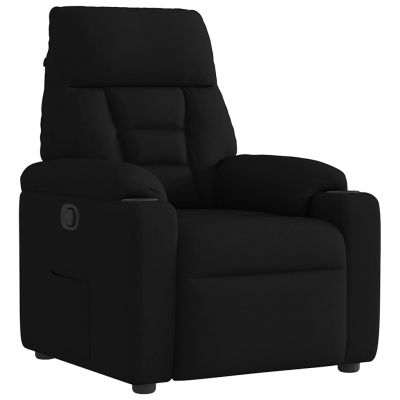 Gossi fotoliu rabatabil, negru, material textil