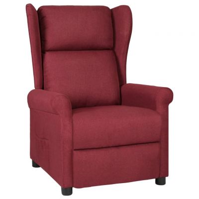 Gossi fotoliu rabatabil, rosu vin, material textil