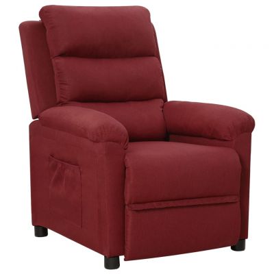 Gossi fotoliu rabatabil, rosu vin, material textil